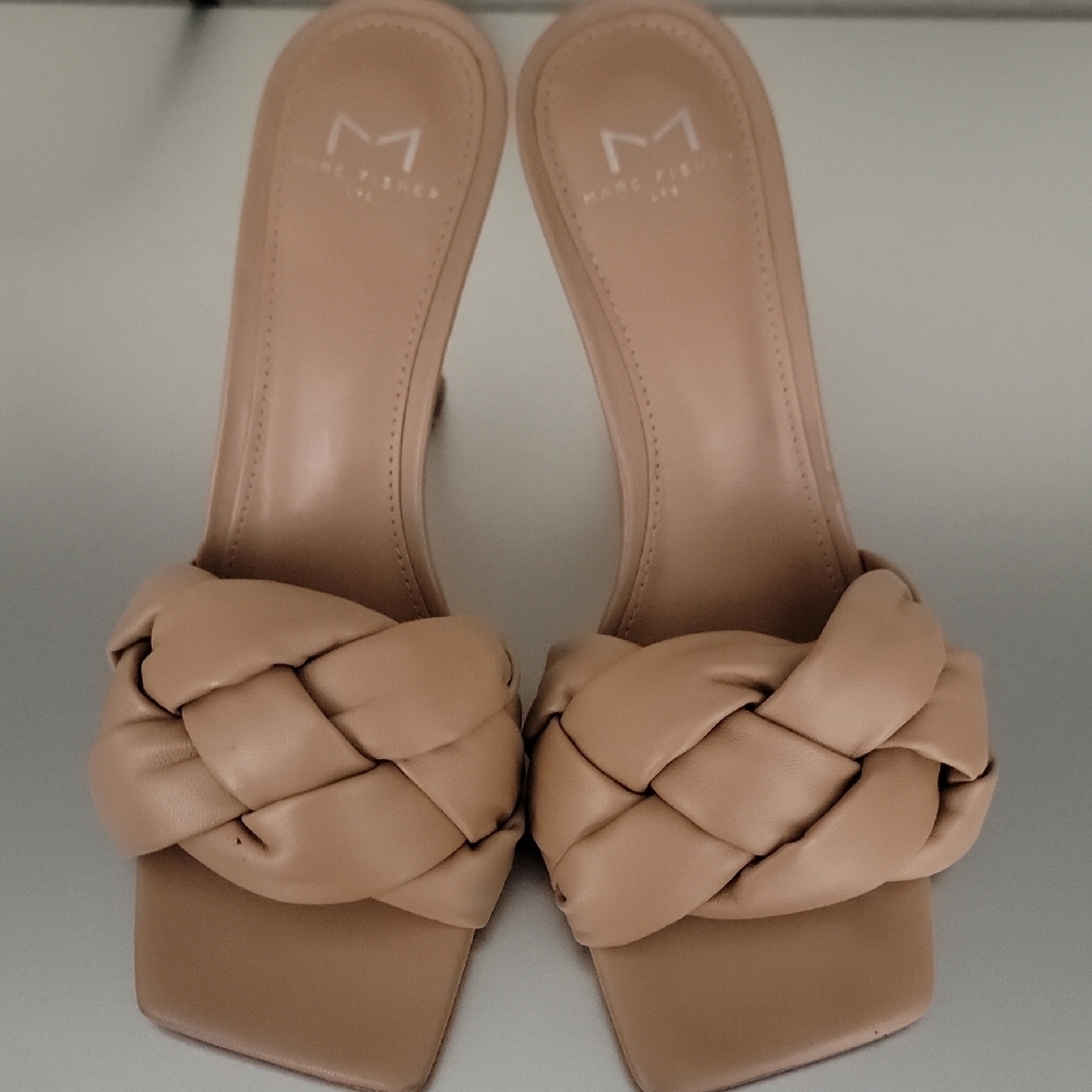 Marc Fisher Tan Braided Women's Heels